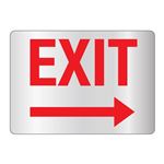 Exit - Right Arrow -Reflective 10"x14" Sign